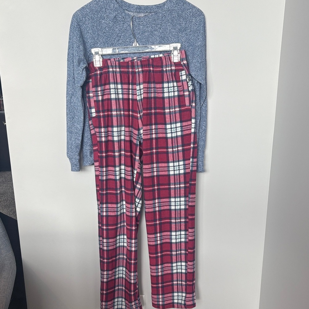Eddie Bauer Blue Plaid Women's Sleep Set